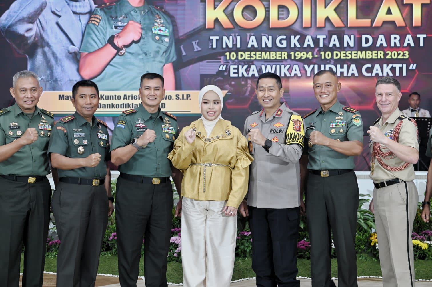 Wakapolda Jabar Hadiri Kegiatan Syukuran HUT Kodiklat TNI AD Ke 29 Tahun 2023