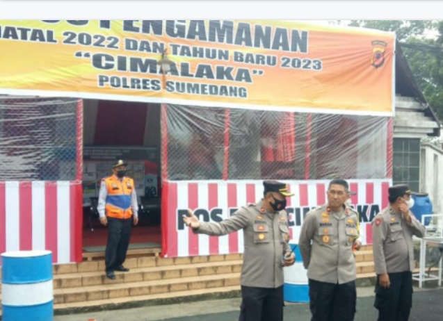 Wakapolda Jabar Laksanakan Pengecekan Pos Pam Di Wilayah Sumedang