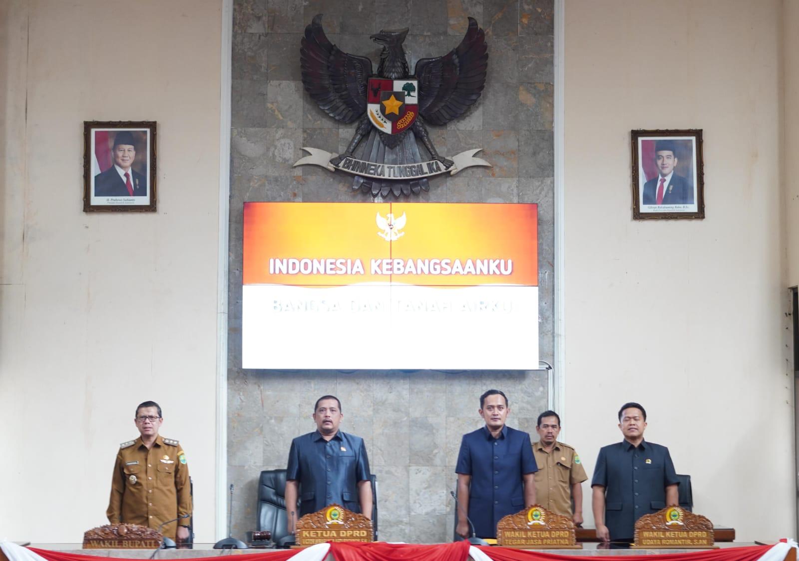 Wakil Bupati Subang Hadiri Rapat Paripurna DPRD, Fraksi Sampaikan Pandangan Umum LKPJ