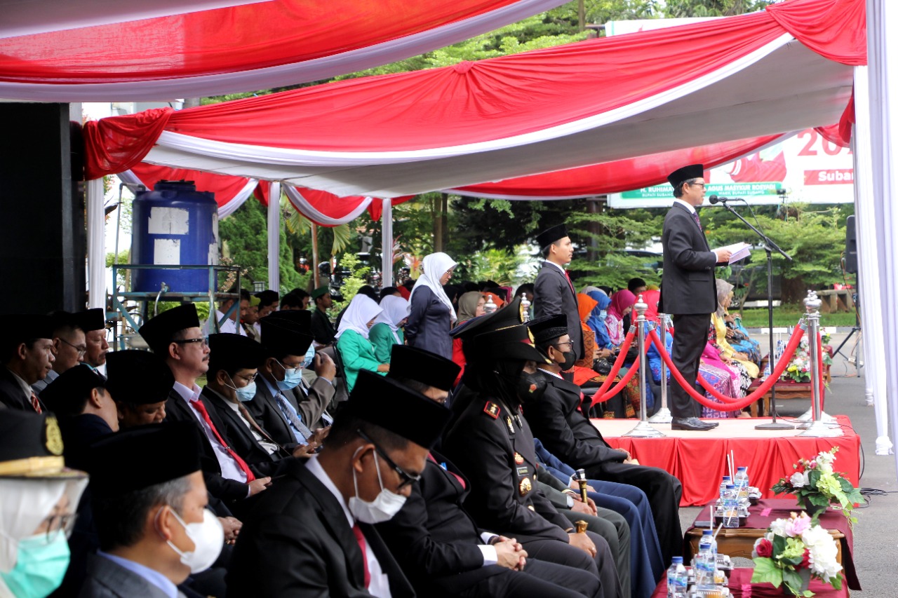 Wakil Bupati Subang laksanakan upacara peringatan hari Sumpah Pemuda tahun 2022