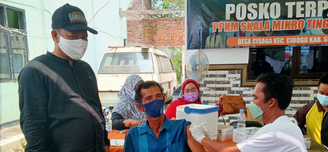 Warga Desa Cisaga Antusias Ikuti Vaksinasi